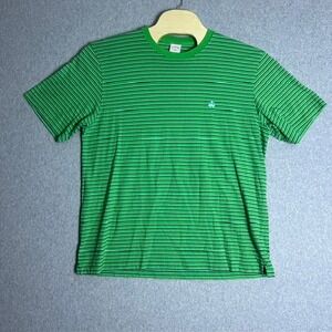 Brooks‎ Brothers Men's Green Striped Soft Cotton T-Shirt Size XL